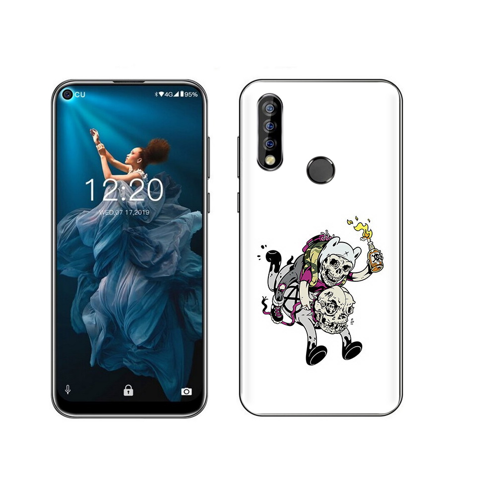 

Чехол MyPads Tocco для Oukitel C17 Pro время приключений скелеты, Прозрачный, Tocco