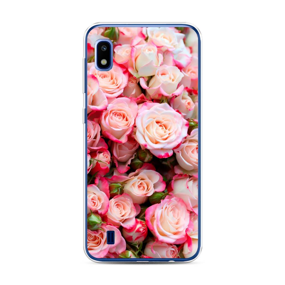 

Чехол для Samsung Galaxy A10 "Много роз", Розовый, 27950-2