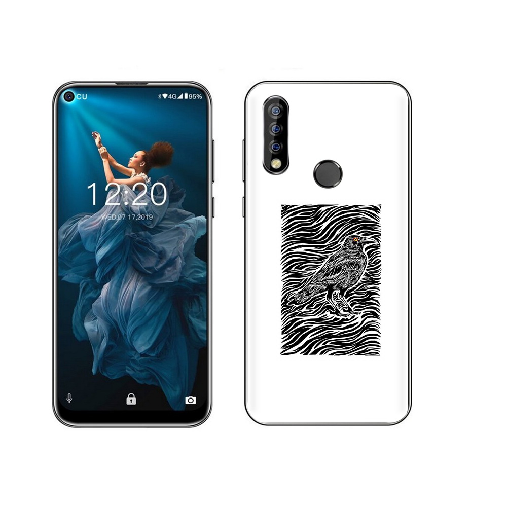 Чехол MyPads Tocco для Oukitel C17 Pro ворон в абстракции