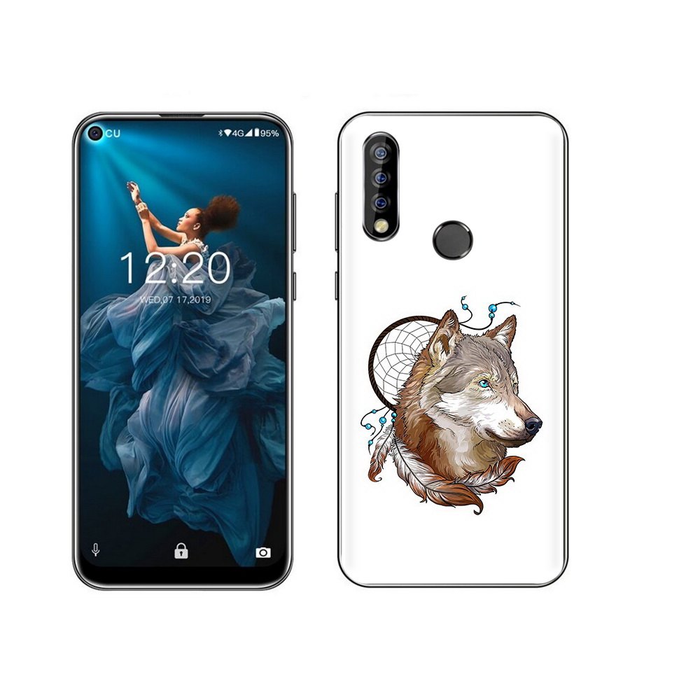 

Чехол MyPads Tocco для Oukitel C17 Pro волк и ловец снов, Прозрачный, Tocco