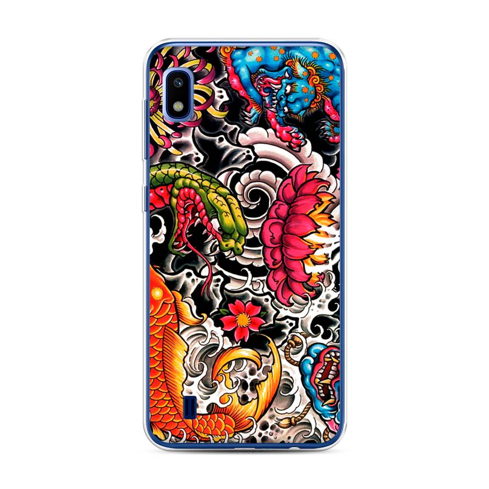 

Чехол для Samsung Galaxy A10 "Японское искусство", Красный;оранжевый;голубой, 27950-4