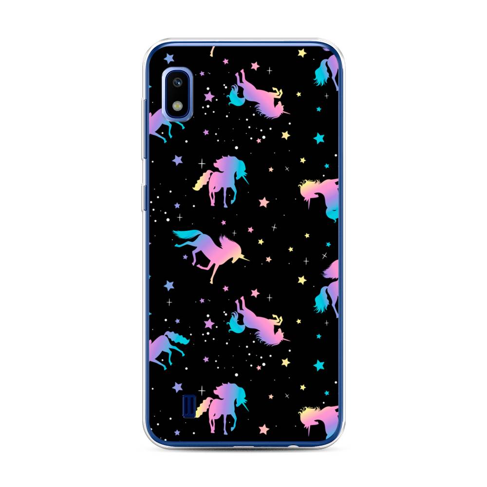 

Чехол для Samsung Galaxy A10 "Единороги градиент", Черный;розовый;голубой, 27950-1