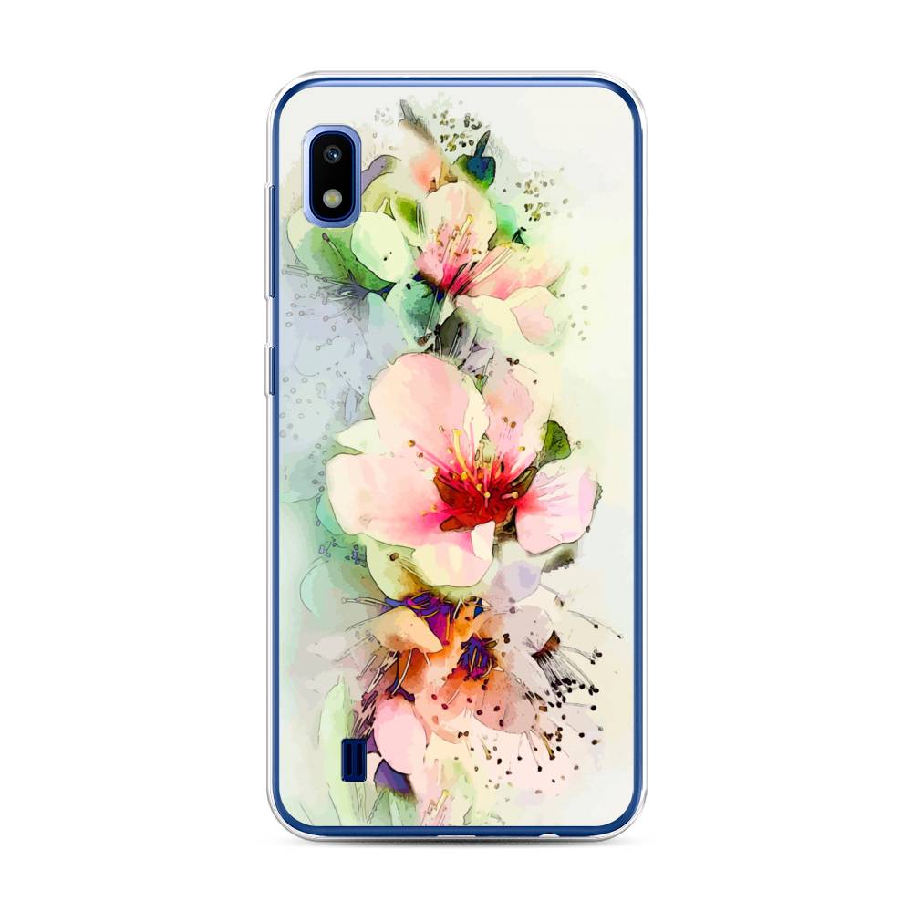 

Чехол на Samsung Galaxy A10 "Нежные цветы", Зеленый;розовый, 27950-2