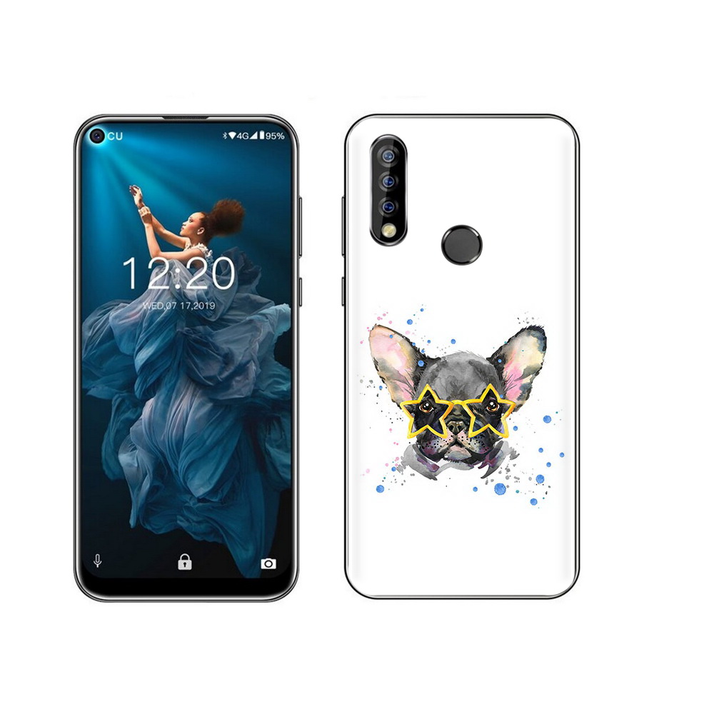 

Чехол MyPads Tocco для Oukitel C17 Pro буля в очках, Прозрачный, Tocco