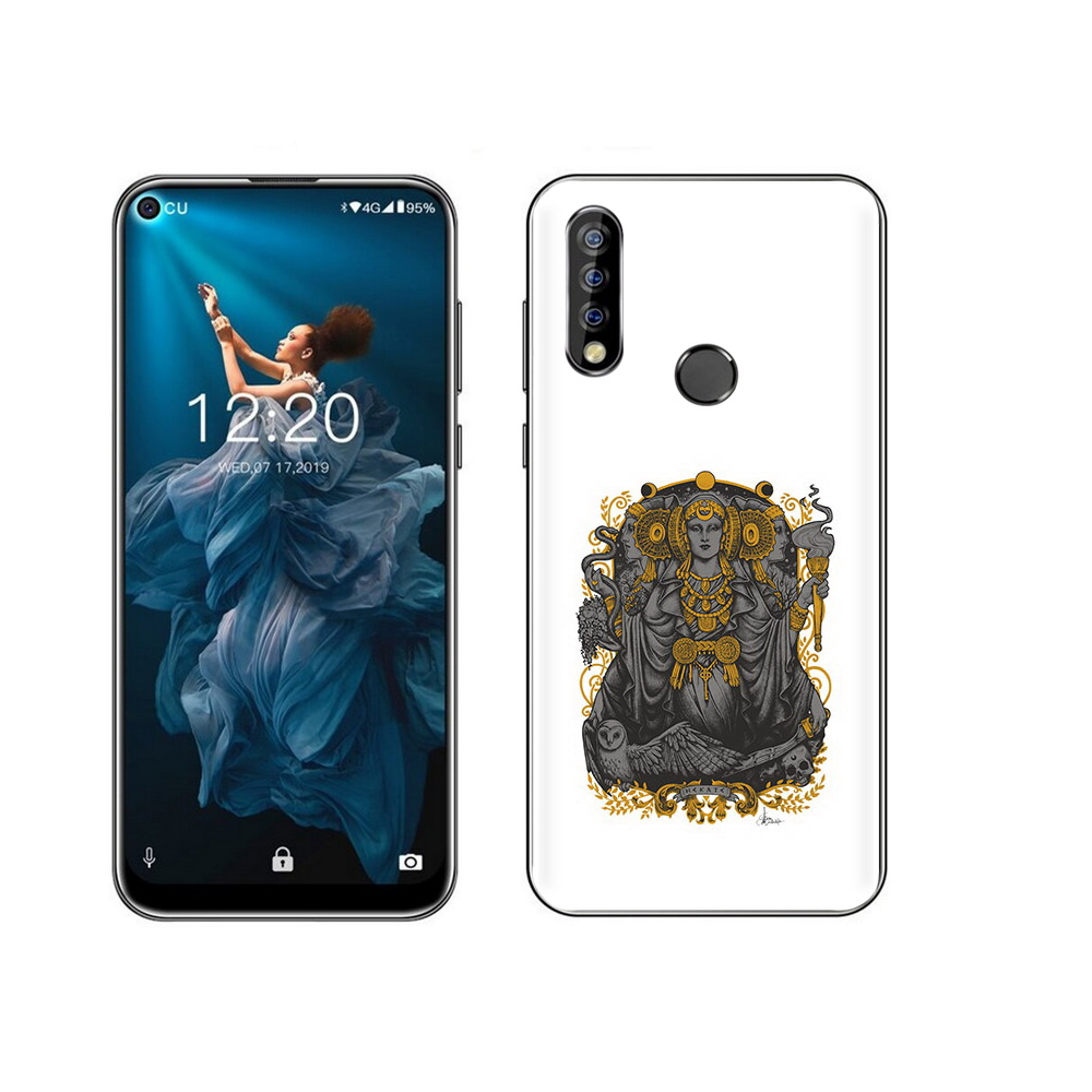 

Чехол MyPads Tocco для Oukitel C17 Pro божество с золотыми элементами, Прозрачный, Tocco