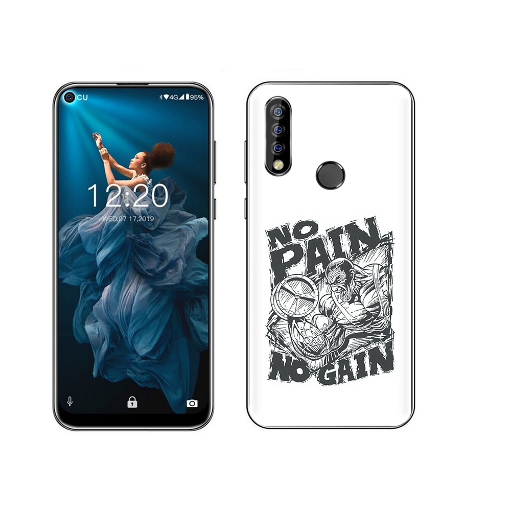 

Чехол MyPads Tocco для Oukitel C17 Pro бодибилдинг тяжелая работа, Прозрачный, Tocco