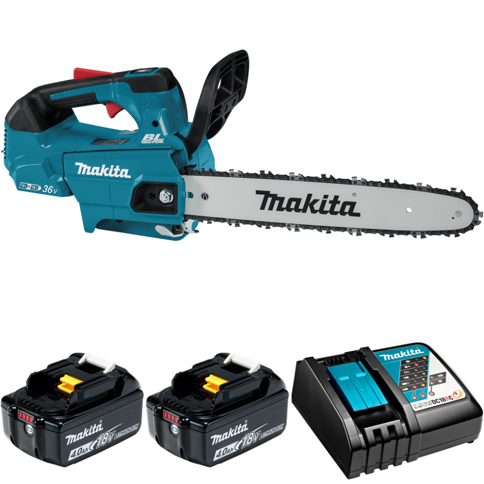 

Пила цепная аккумуляторная 35см 36В Li-Ion 2х4Ач Makita DUC356RM2, DUC356RM2