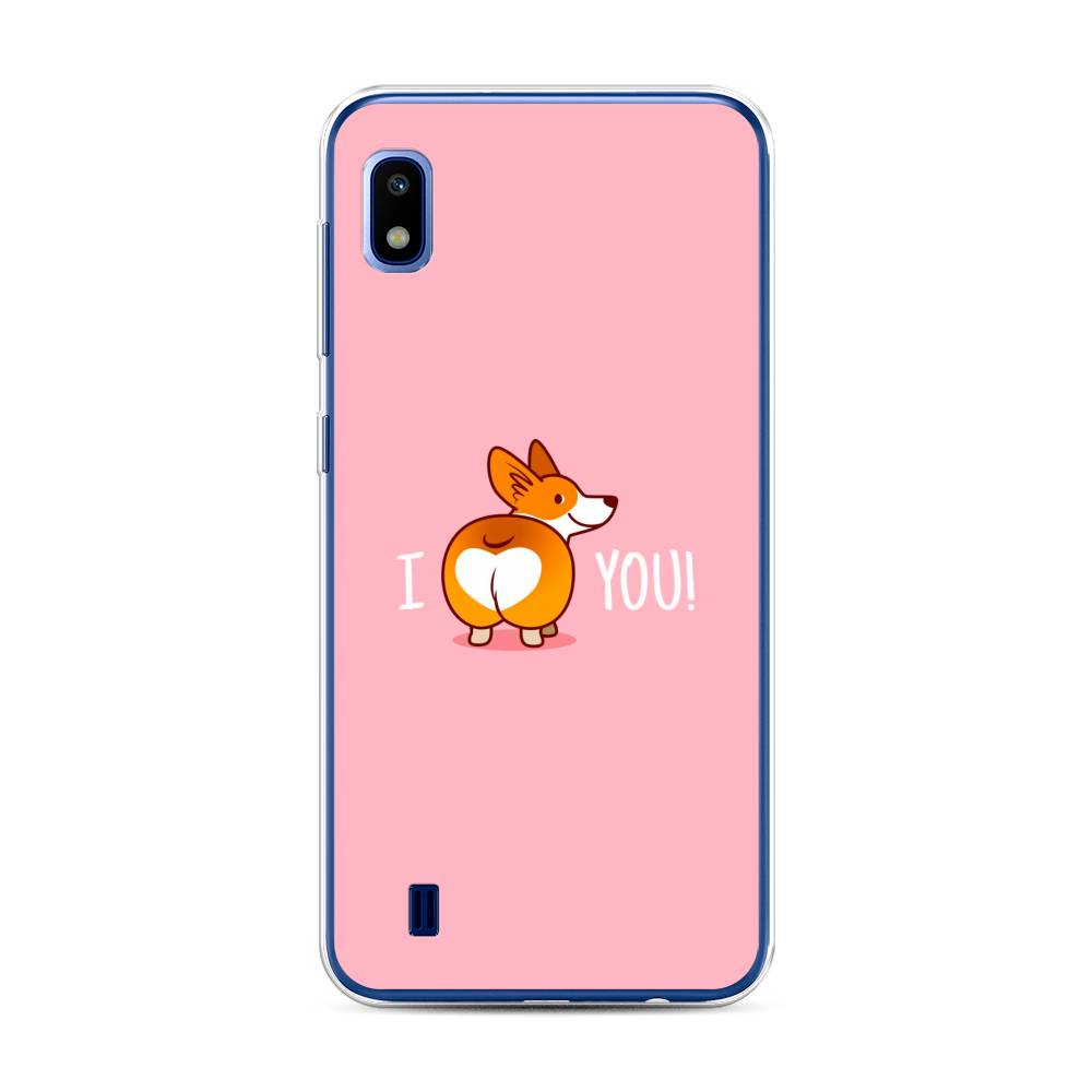 

Чехол для Samsung Galaxy A10 "Корги I love you", Розовый;коричневый;белый, 27950-1