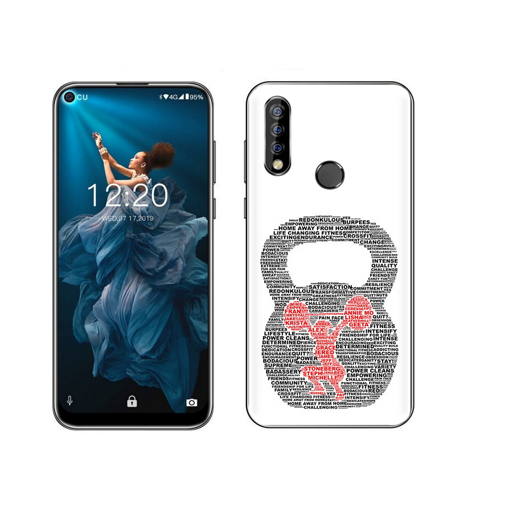 

Чехол MyPads Tocco для Oukitel C17 Pro бодибилдинг гиря из слов, Прозрачный, Tocco