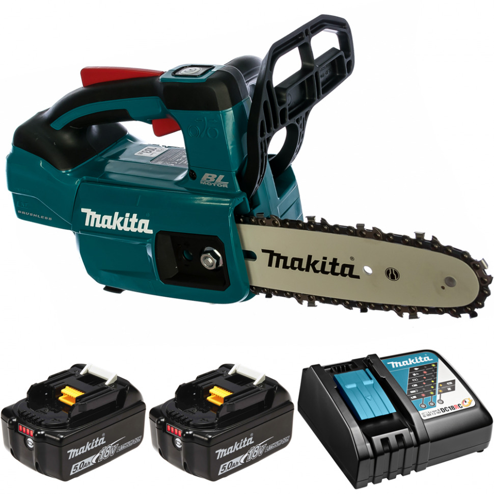 Пила цепная аккумуляторная 20см 18В Li-Ion 2х5Ач Makita DUC204RT2