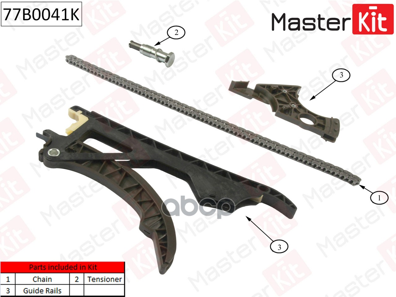 

Комплект Цепи Грм Бмв/Bmw E60/E61/E81/E87/E90 1.6-2.0 N43b20a 06-13 (Без Звездочек) Master