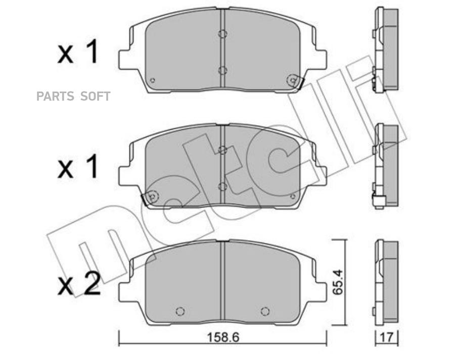 

Тормозные колодки METELLI 2212440