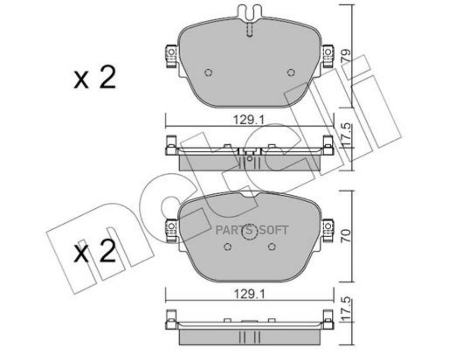 

Тормозные колодки METELLI 2211380
