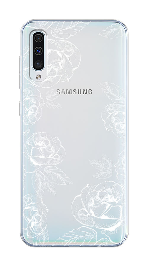

Чехол на Samsung Galaxy A50/A30S "Розы графика", Черный;серый, 27750-2