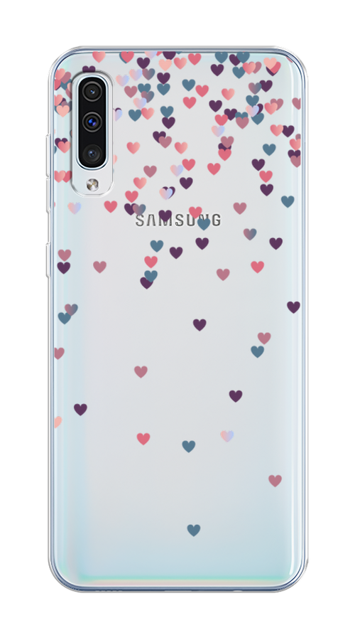 

Чехол на Samsung Galaxy A50/A30S "Посыпка сердечки", Розовый;фиолетовый, 27750-3
