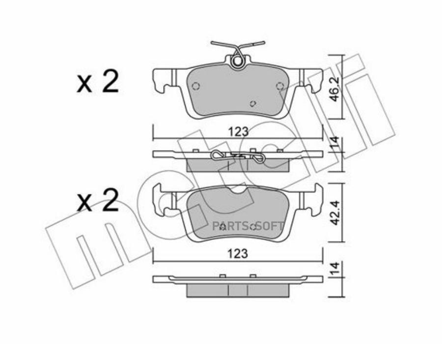 

Тормозные колодки METELLI 2209861