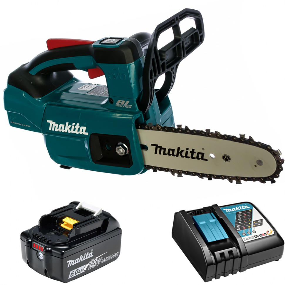 Пила цепная аккумуляторная 20см 18В Li-Ion 1х6Ач Makita DUC204RG