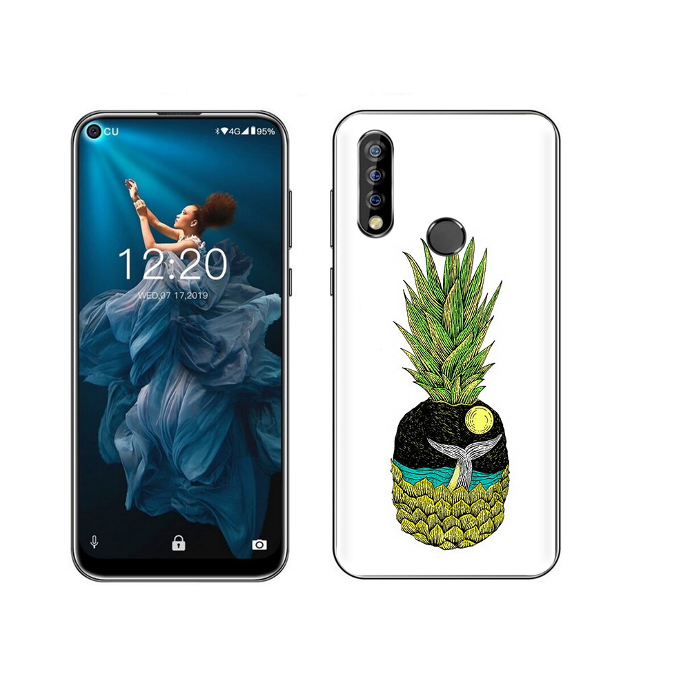 

Чехол MyPads Tocco для Oukitel C17 Pro ананас с китом, Прозрачный, Tocco