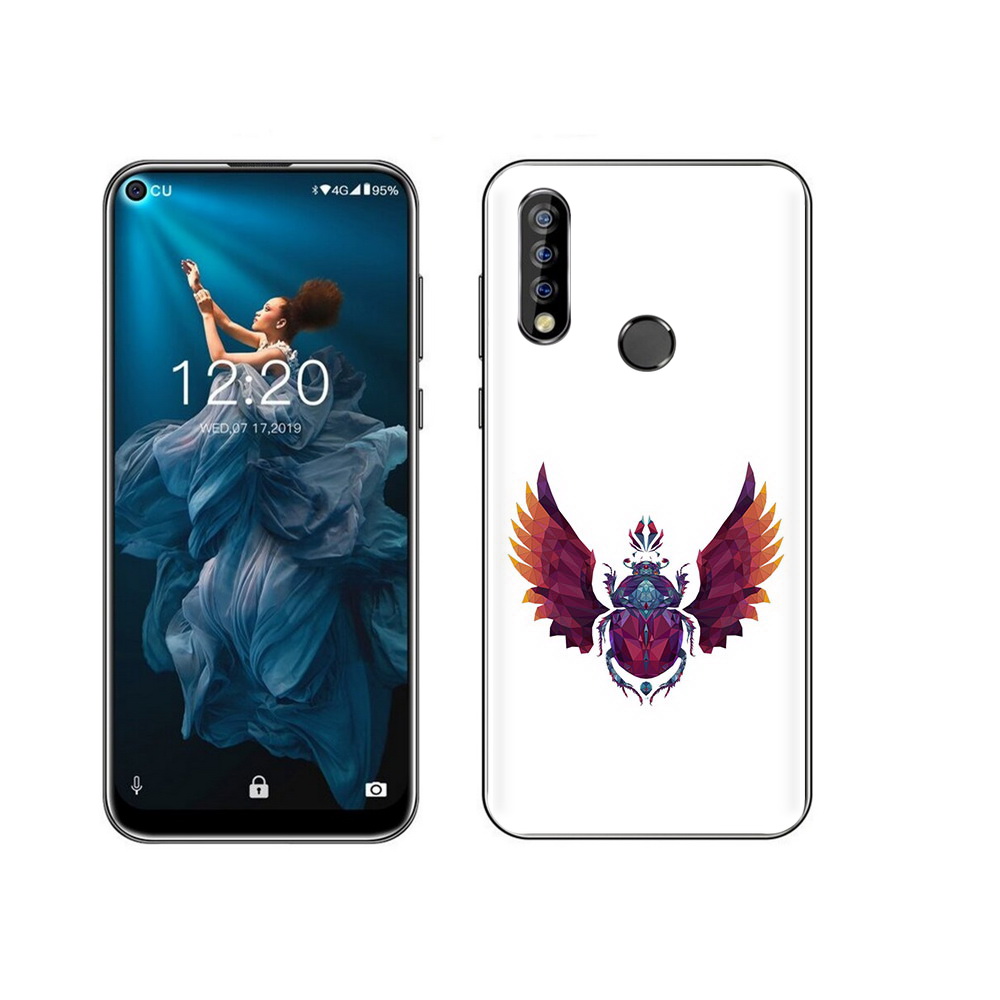 

Чехол MyPads Tocco для Oukitel C17 Pro алмазный скоробей, Прозрачный, Tocco