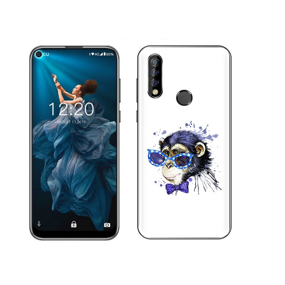 

Чехол MyPads Tocco для Oukitel C17 Pro акварельная обезьяна, Прозрачный, Tocco