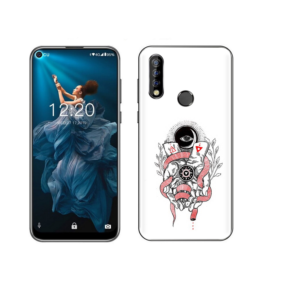 

Чехол MyPads Tocco для Oukitel C17 Pro абстрация связанные руки, Прозрачный, Tocco