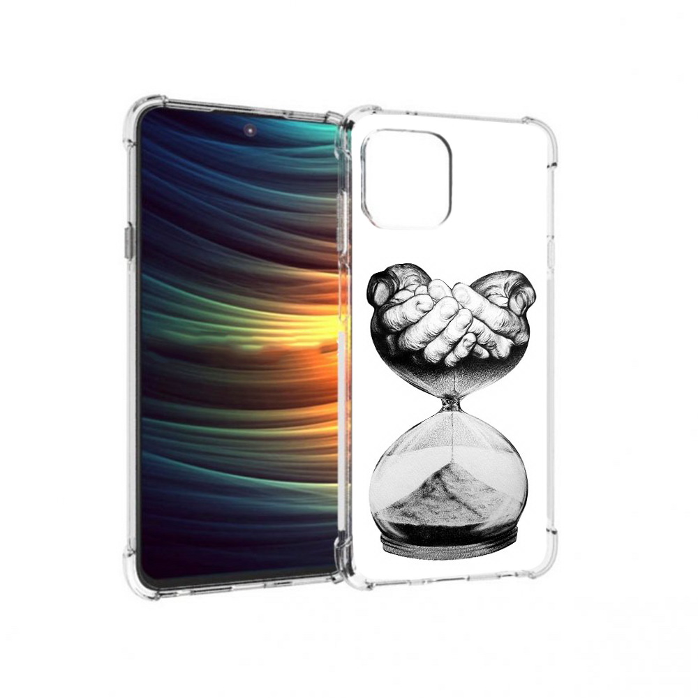 Чехол MyPads Tocco для Motorola 20 Lite часы жизни черно белый (PT227073.348.669)