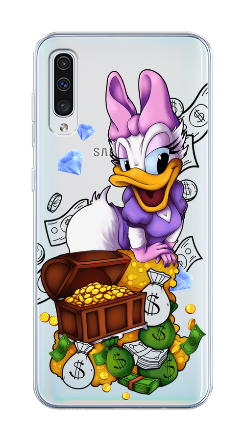 

Чехол на Samsung Galaxy A50/A30S "Rich Daisy Duck", Коричневый;белый;фиолетовый, 27750-6