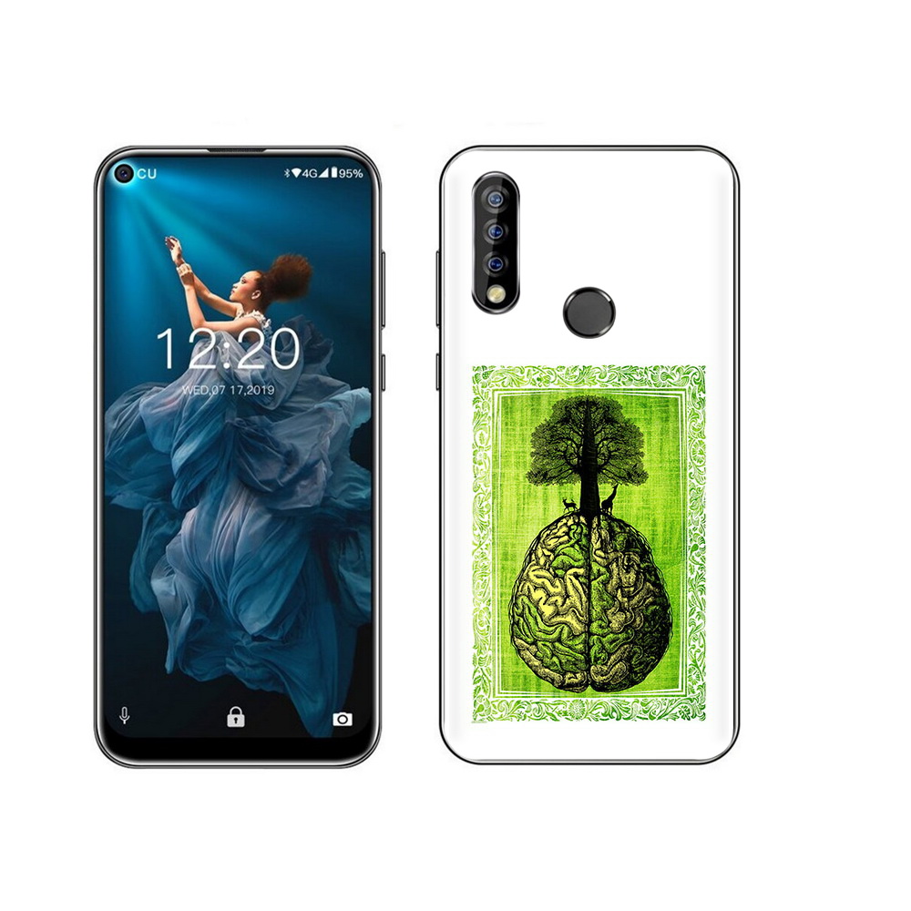 

Чехол MyPads Tocco для Oukitel C17 Pro абстракция здоровый мозг, Прозрачный, Tocco