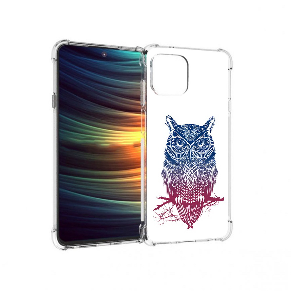 

Чехол MyPads Tocco для Motorola 20 Lite хиппи сова (PT227073.348.664), Прозрачный, Tocco