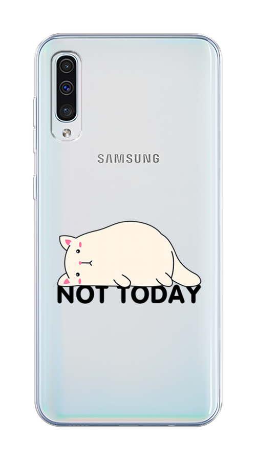 

Чехол на Samsung Galaxy A50/A30S "Cat not today", Белый;розовый;черный, 27750-1