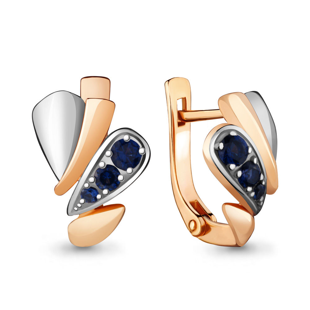 

Серьги из красного золота с сапфиром Aquamarine Aquamarine 941985к_585_кз, 941985к_585_кз