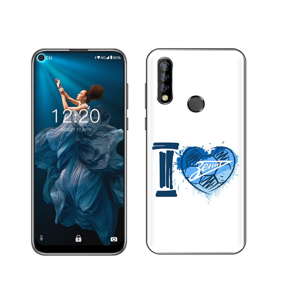 

Чехол MyPads Tocco для Oukitel C17 Pro ФК я люблю зенит, Прозрачный, Tocco