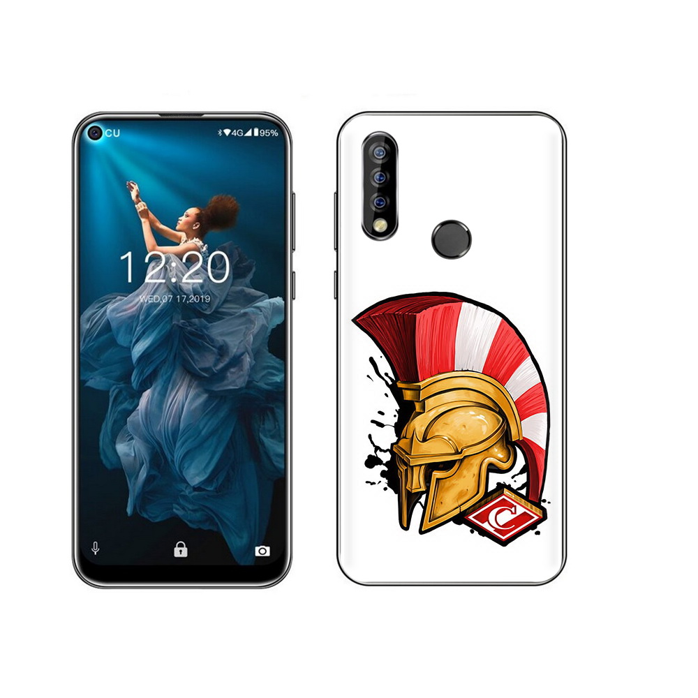 

Чехол MyPads Tocco для Oukitel C17 Pro ФК спартак шлем, Прозрачный, Tocco
