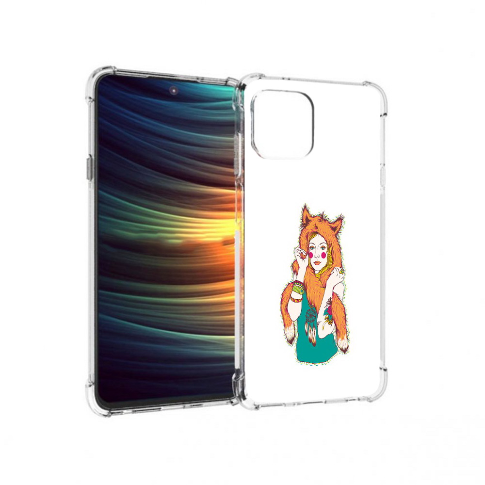 

Чехол MyPads Tocco для Motorola 20 Lite Девушка лиса (PT227073.348.62), Прозрачный, Tocco