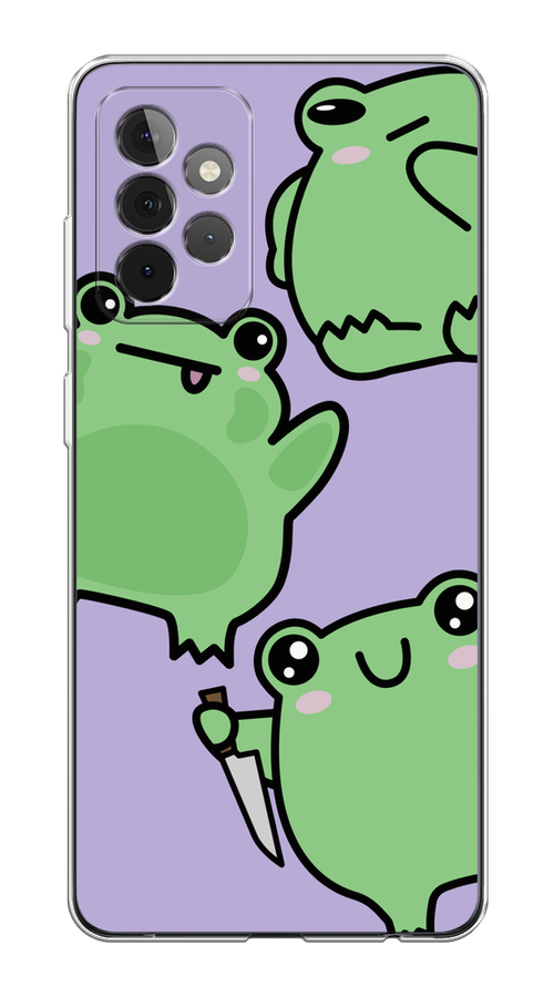 

Чехол на Samsung Galaxy A72 "Опасные лягушата", Фиолетовый;зеленый;черный, 2101950-1