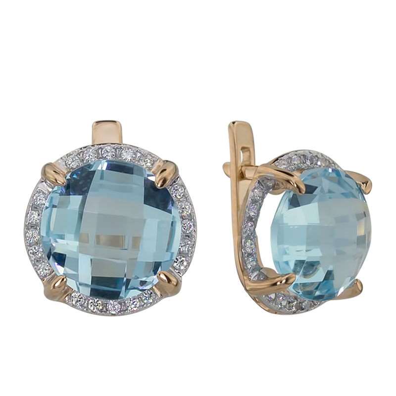 

Серьги из красного золота ALORIS Серьги 364ТКц, фианит/топаз, Серьги 364ТКц