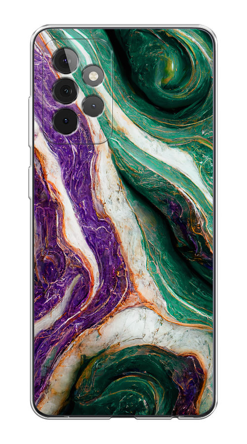 

Чехол на Samsung Galaxy A72 "Фиолетово-зеленый мрамор", Зеленый;фиолетовый, 2101950-1