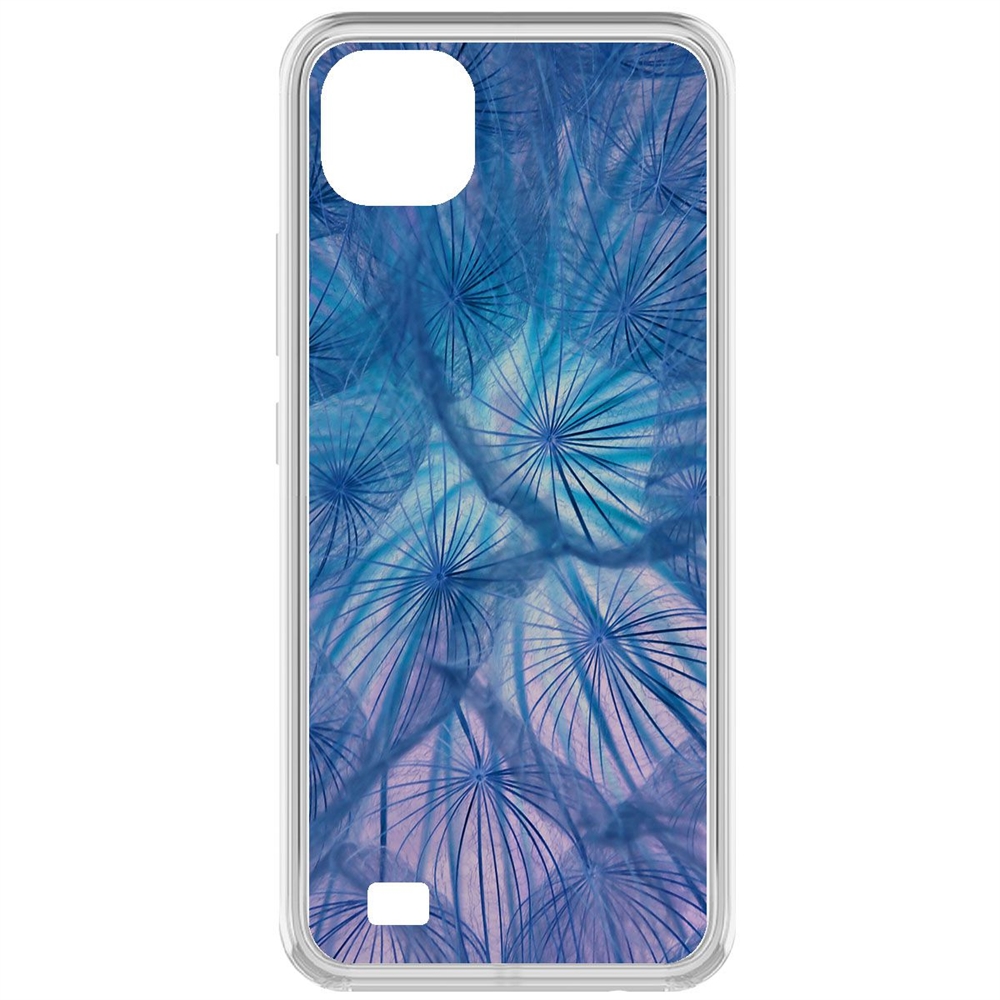 

Чехол-накладка Krutoff Clear Case Синий одуванчик для Realme C20, Прозрачный