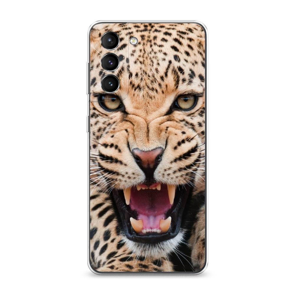 

Чехол на Samsung Galaxy S21 "Леопард 3d", Бежевый;черный, 2101850-6