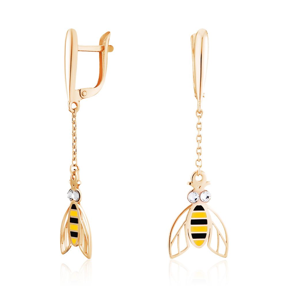 

Серьги из серебра с эмалью ЮВЕЛИР КАРАТ 2128967/9пжг-чг, 2128967/9пжг-чг