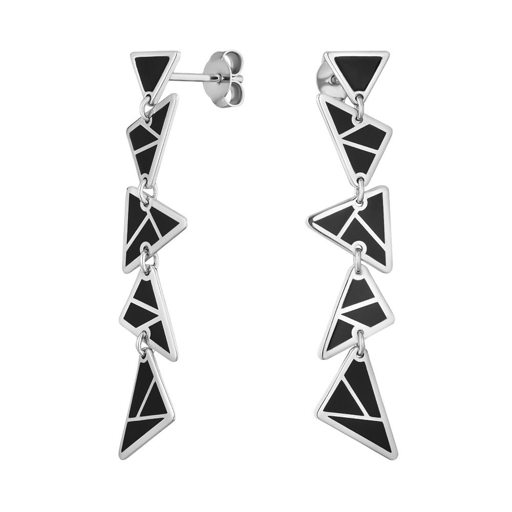 

Серьги из серебра с эмалью ЮВЕЛИР КАРАТ 2028605/9чг, 2028605/9чг