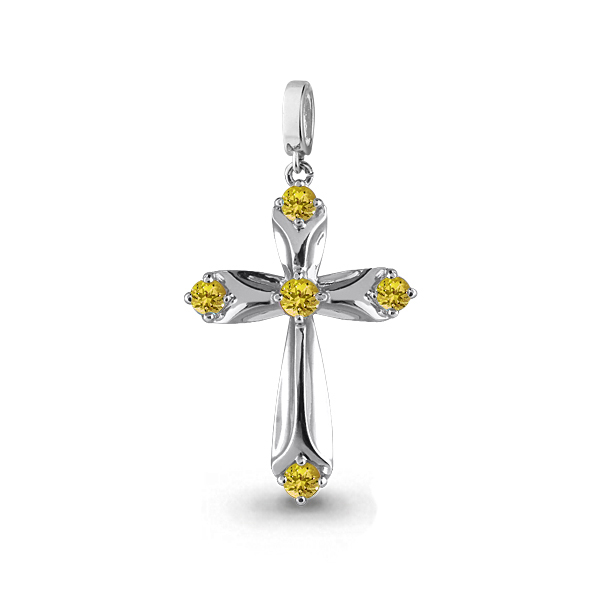 

Кулон из серебра с цитрином Aquamarine Aquamarine 2521206_925_з, 2521206_925_з