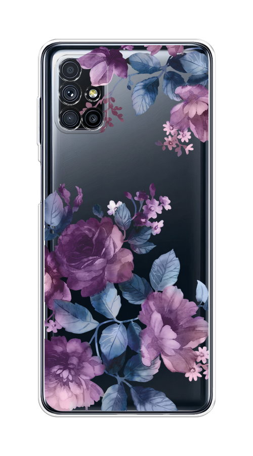 

Чехол на Samsung Galaxy M31s "Purple Blossoms", Синий;фиолетовый, 2101450-1
