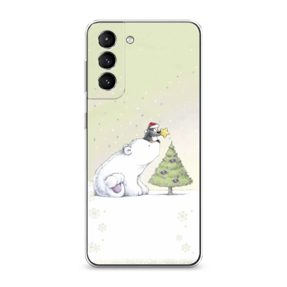 

Чехол на Samsung Galaxy S21 "Украшение елки", Белый;бежевый, 2101850-5