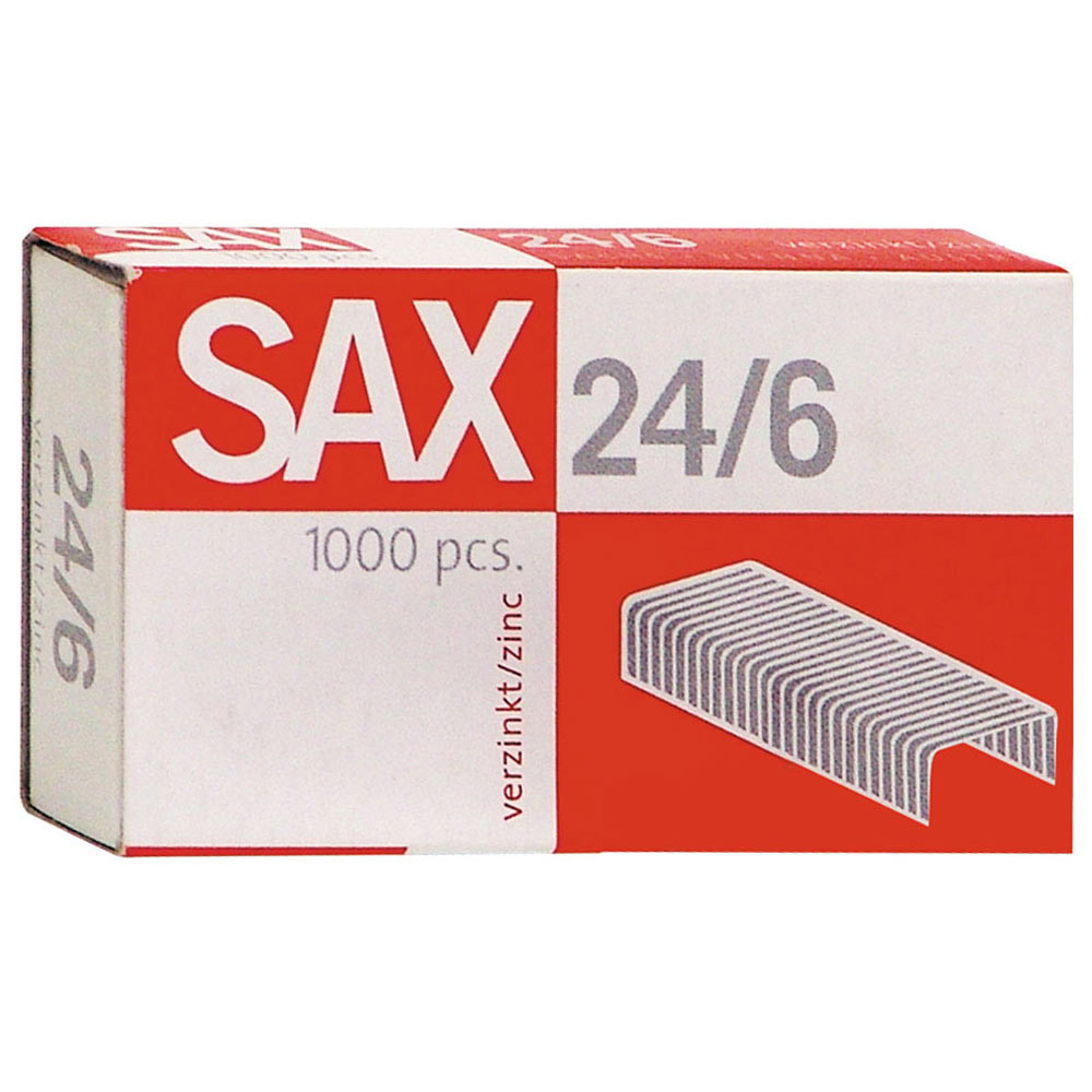 Скобы для степлера Sax N24/6 оцинкованные (1000 штук)