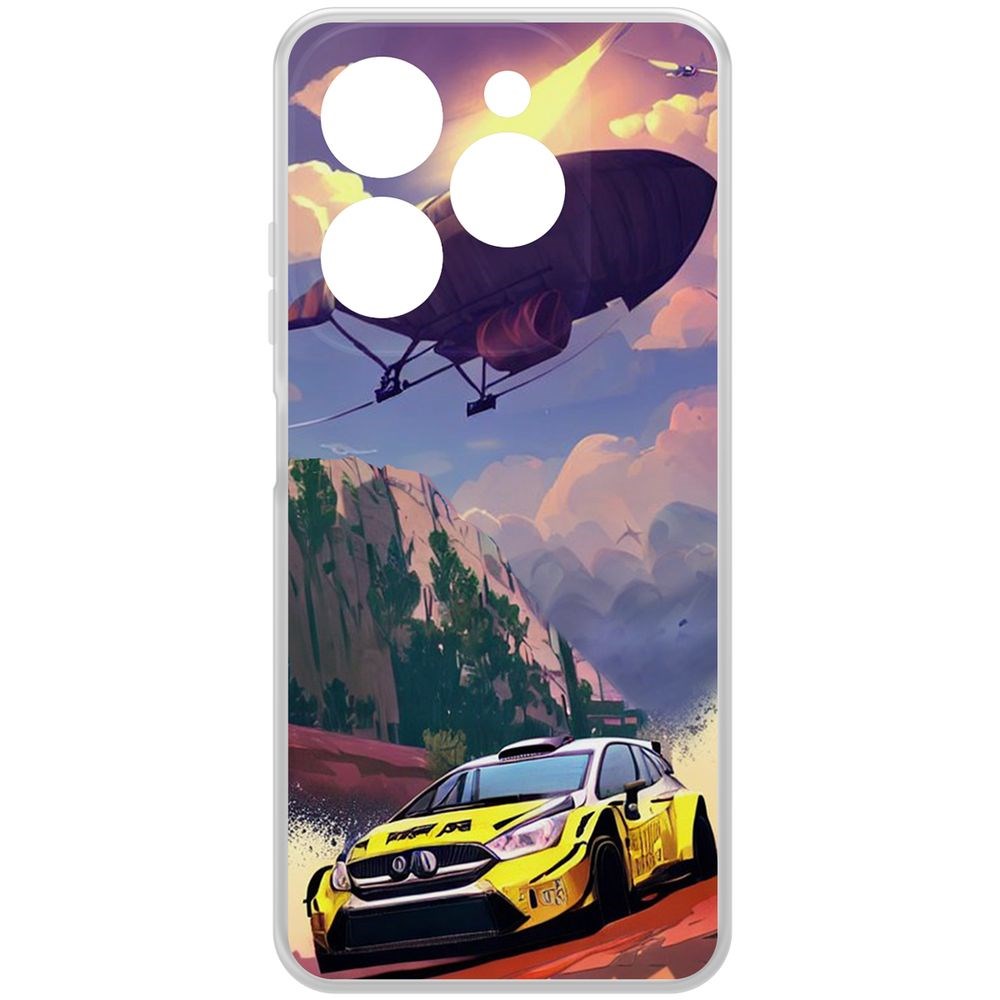

Чехол-накладка Krutoff Clear Case Гонка для INFINIX Hot 40i, Прозрачный