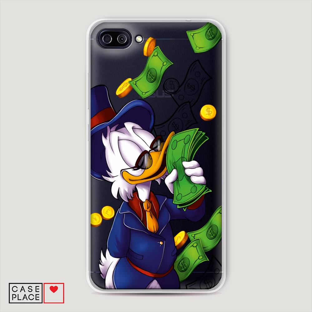 

Чехол на Asus Zenfone 4 Max ZC520KL "Scrooge McDuck with Money", Синий;зеленый;белый, 42750-6