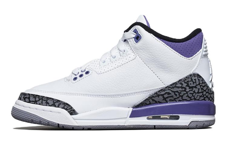 

Кеды унисекс Jordan Air Jordan 3 Retro Dark Iris GS белые 36 EU, Белый, Air Jordan 3 Retro Dark Iris GS