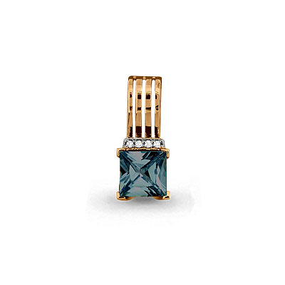 

Кулон из красного золота с топазом\фианитом Aquamarine Aquamarine 2505208А_585_кз, 2505208А_585_кз