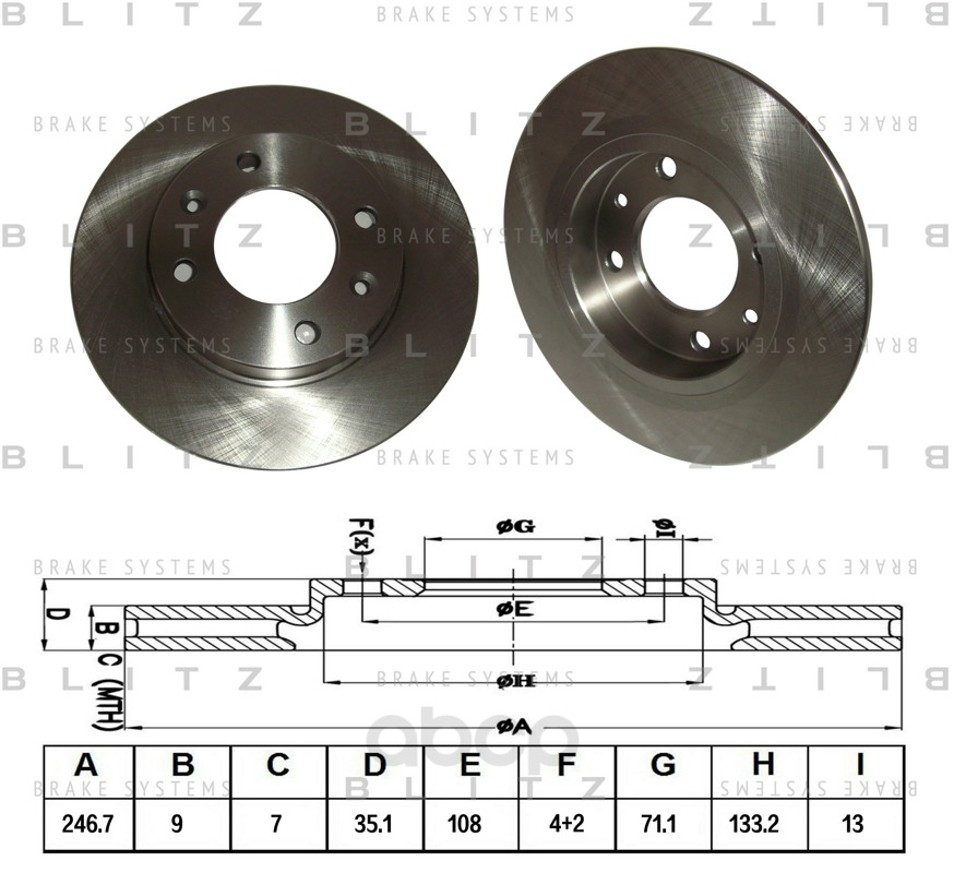 

Диск тормозной CITROEN Berlingo/C2/C3/Xsara 96-/PEUGEOT 1007/307/Partner 96-
